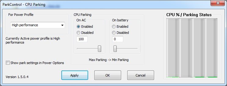 CPU-Parking-Utility