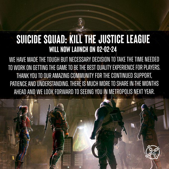 Релиз Suicide Squad: Kill the Justice League перенесли на 2 февраля 2024 года