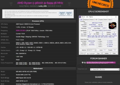 AMD Ryzen 5 9600X разогнали до 7 ГГц