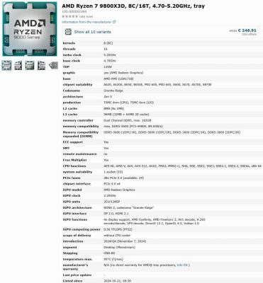 AMD Ryzen 7 9800X3D